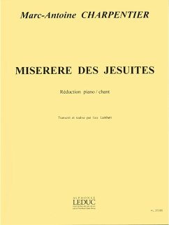 Cover CHARPENTIER M.A. MISERERE DES JESUITES (SOLI/CHOEUR MIXTE ET ORCH.) SOLI/CHOEUR ET PIANO