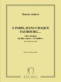 M. Jaubert A Paris Dans Chaque Faubourg.... Valse Chantee Vocal and Piano