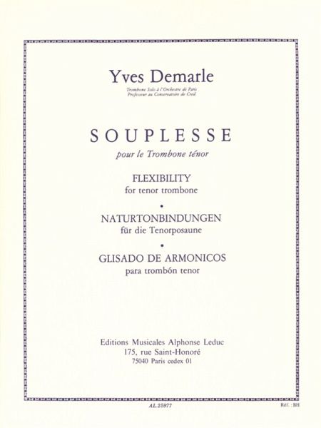 SOUPLESSE POUR LE TROMBONE TENOR NATURTONBINDUNGEN FUER DIE TENORPOSAUNE SOUPLESSE POUR LE TROMBONE TENOR NATURTONBINDUNGEN FUER DIE TENORPOSAUNE