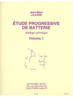 Cover LAJUDIE ETUDE PROGRESSIVE DE BATTERIE SOLFEGE RYTHMIQUE/VOLUME 1/BATTERIE