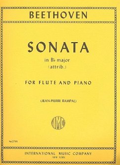 Cover Sonate B major for flute and piano