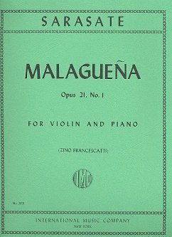 Cover Malaguena op.21,1 for violin and piano
