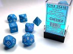 Opaque Polyhedral Light Blue/white 7-Die Set