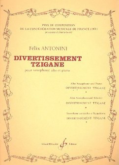 Cover Divertissement tzigane pour saxophone alto et piano