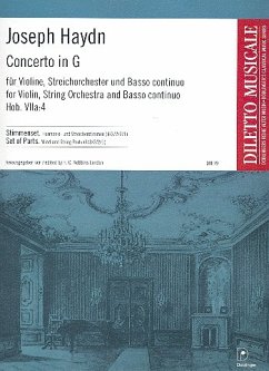 Cover Concerto G-Dur Hob.VIIA:4 für Violine und Streichorchester Stimmenset
