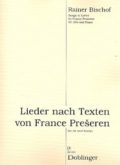 Cover Lieder nach Texten von France Preseren für Alt und Klavier