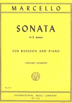 Cover Sonata e minor for bassoon and piano