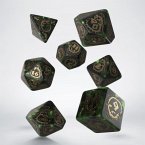 Dragons Bottle-green & gold Dice Set (7)