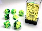 GeminiŽ Polyhedral Green-Yellow/silver 7-Die Set