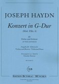 Konzert G-Dur Hob.VIIa:4 für Violine und Orchester für Violine und Klavier