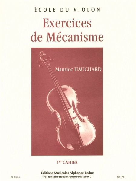 Exercises de mecanisme vol.1 pour violon Exercises de mecanisme vol.1 pour violon
