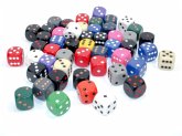 Bag of 50 Assorted Loose Opaque 16mm d6 Dice