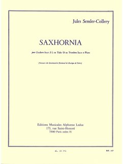 Cover SEMLER-COLLERY SAXHORNIA SAXHORN BASSE SIB OU TUBA UT OU TROMB.BASSE ET PNO