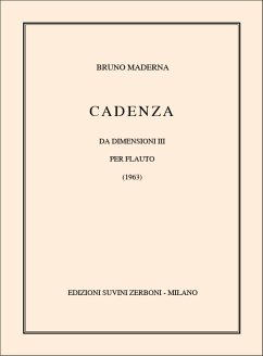 Bruno Maderna, Cadenze da Dimensioni III (1963) Flute Partitur