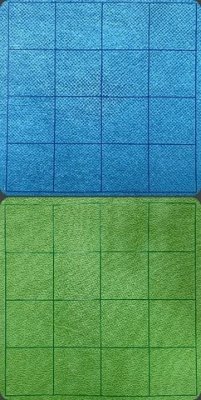 MegamatŽ 1 Reversible Blue-Green Squares (34˝ x 48 Playing Surface)