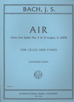 Cover Air on G String for cello and piano