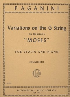 Cover Variations on the G String on a Theme from Moses by Rossini for violin and piano