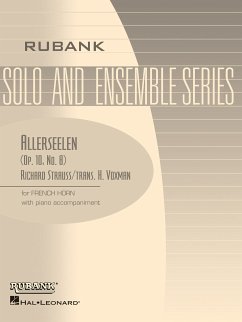 Cover Richard Strauss, Allerseelen (Op. 10, No. 8) Horn und Klavier Buch