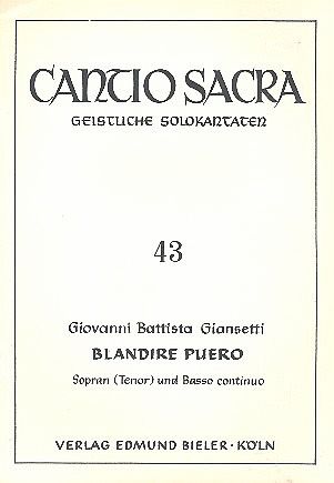 Blandire puero für Sopran und Bc Blandire puero für Sopran und Bc