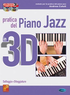 Cover Andrea Cutuli, Pratica del Piano Jazz in 3D Klavier Buch + CD + CD-ROM