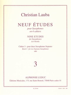 9 Études vol.3 pour 2 saxophones soprano 2 partitions