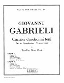 GABRIELI/KING CANZON DUODECIMI TONI 2 BRASS ENSEMBLES/SCORE/PARTS(PTION/PTIES)MFB034