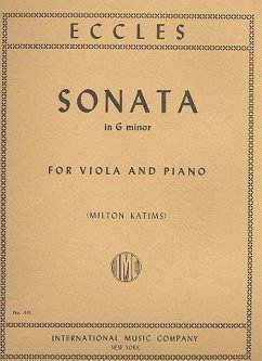 Cover Sonata g minor for viola and piano