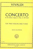Concerto d minor F.IV:2 op.3,11 for 2 violins and piano