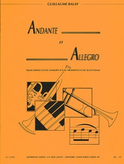 Cover Andante et Allegro pour trompette et piano
