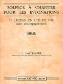 Solfčge ŕ chanter pour les intonations Vocal Buch Solfčge ŕ chanter pour les intonations Vocal Buch