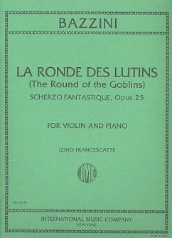 Cover La ronde des lutins op.25 Scherzo fantasique for violin and piano