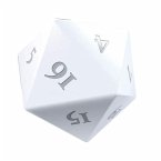 Vivid Heavy Metal D20 Dice White (2)