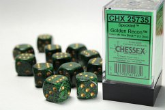 SpeckledŽ 16mm d6 Golden Recon Dice Block (12 dice)