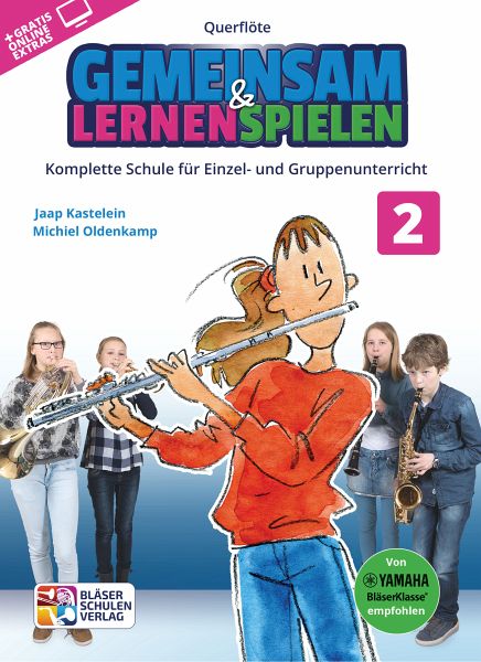 Gemeinsam lernen & spielen Band 2 (+Online Audio) für Bläserklasse (Blasorchester) Flöte