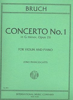 Cover Concerto g minor op.26,1 for violin and piano