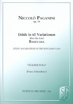 Cover Etüde in 60 Variationen über das Lied Barucaba op.14 für Violine solo