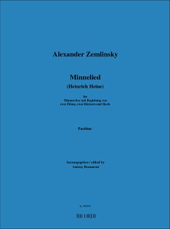 Cover Minnelied für Männerchor, 2 Flöten, 2 Hörner und Harfe Partitur