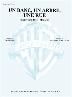 Un banc un arbre une rue: for piano/vocal/guitar (frz)