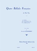 4 Ballades francaises pour chant et piano partition