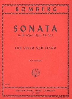 Cover Sonata B flat major op.43,1 for cello and piano