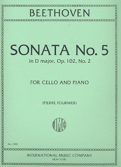 Sonata D major no.5 op.102,2 for cello and piano Sonata D major no.5 op.102,2 for cello and piano