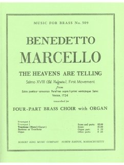 Cover The Heavens are telling for 4-part brass chorus (2 trumpets, horn, trombone) and organ