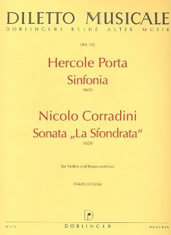 Cover Sinfonia (Porta) und Sonata La Sfondrata (Corradini) für Violine und Bc