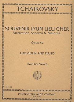 Cover Souvenir d'un lieu cher op.42 for violin and piano