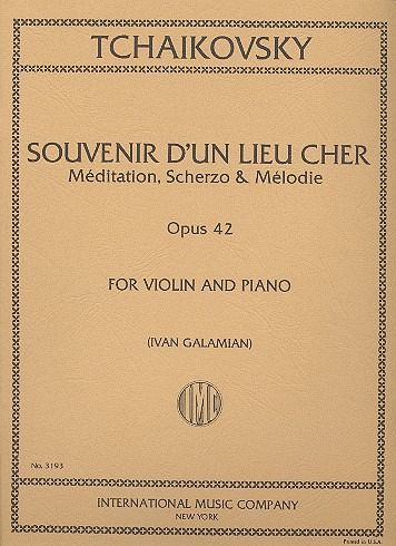 Souvenir d'un lieu cher op.42 for violin and piano