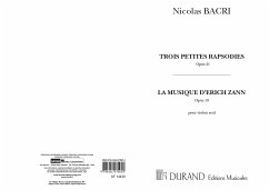 Cover N. Bacri Troi Petites Rapsodies (1979) Pour Violon Seul Violin