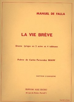 Cover La vie brčve Partitur (fr/sp)