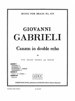 Cover GABRIELI/KING CANZON IN DOUBLE ECHO BRASS OCTET/ORGAN/SCORE/PARTS(PTION/PTIES)MFB425