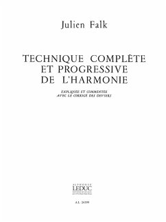 Cover FALK TECHNIQUE COMPLETE ET PROGRESSIVE DE L'HARMONIE:CORRIGE DES DEVOIRS