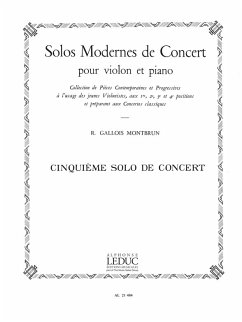 Cover GALLOIS-MONTBRUN SOLO DE CONCERT N05 VIOLON ET PIANO